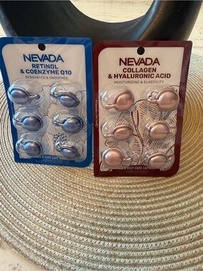 Nevada Collagen 6x Capsule Pack & Retinol 6x Capsule Pack Natural Skincare